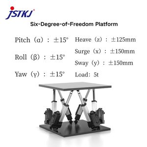 Plataforma de Movimiento de 6 Grados de Libertad, Hexápodo Stewart, 50kg-200Ton, Servo Eléctrico, Plataforma de Simulación Dinámica de Seis Ejes, Personalizable OEM - Product Image 2
