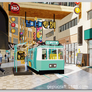 Modèle de train électrique rétro en métal personnalisé de 9 m pour la décoration extérieure des centres commerciaux, véhicule d'exposition avec une capacité de 5 à 10 passagers - Product Image 4