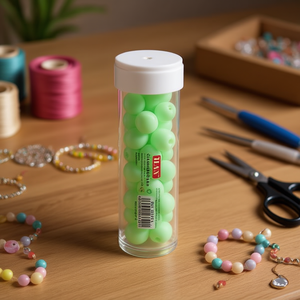 Perline Ilan Abalorio 10Cm Verde Macaron per la creazione di braccialetti e gioielli - Product Image 2