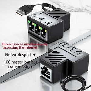 Заводской сетевой разветвитель <span class=keywords><strong>RJ45</strong></span>: 1 порт Ethernet на 3 порта, коннектор <span class=keywords><strong>RJ45</strong></span> (1 гнездо на 3 гнезда) с кабелем питания USB - Product Image 5