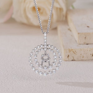 จี้เพชรธรรมชาติแท้18K ทำด้วยมือคุณภาพสูงสำหรับเป็นของขวัญครบรอบปีของผู้หญิง - Product Image 3