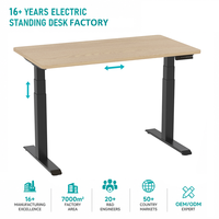 Bureau assis-debout électrique convertible robuste et moderne à double moteur, réglable en hauteur, 3 niveaux, pour bureau à domicile