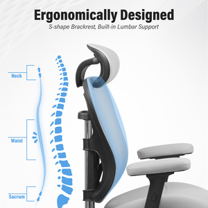 Ergonomic Mesh <b>Office</b> Chair 500LBS Big and Tall, <b>Adjustable</b> Backrest & Lumbar Support, Flip-up Armrests, Lockable Tilt Home <b>Desk</b> - Product Image 3