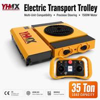 Chariot de manutention électrique 35T pour charges lourdes, télécommandé, à batterie, pour déplacement de palettes et équipements lourds