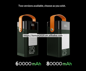 Power Bank Multifunzionale da Esterno con Batteria Li-Polymer 80000mAh, <span class=keywords><strong>Ricarica</strong></span> Rapida PD 22.5W, Cavi Integrati, 4 USB, Type-C, Display LED e Supporto - Product Image 6