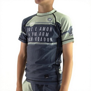 Rashguard personnalisé BJJ, maillot de compression MMA, vêtements de combat Jiu Jitsu Grappling No Gi, vêtements de sport par sublimation, fabriqué au Pakistan - Product Image 1