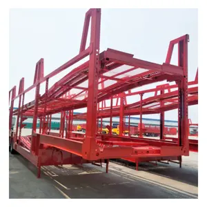TuQiang Supplier Manufacturer Double Deck Hydraulic Lifting Heavy Duty 5-8 Voiture Transport 2 Axle Car Carrier Trailers