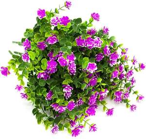 Fleurs artificielles Faux plantes extérieures résistantes aux UV Faux plastique verdure arbustes intérieur extérieur mariage jardin décor - Product Image 4