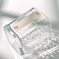 Vente en Gros Pichet d'Eau en Verre Unique avec Ensemble de 6 Verres, Emballé, Haute Qualité, Nouveau Design, Carafe d'Eau en Verre Cristal avec Couvercle