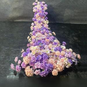 Customized Full-color Simulation <strong>Long</strong> <strong>Table</strong> Flower Trailing Waterfall Floral Arrangement Wedding Banquet Flower <strong>Runner</strong> - Product Image 1