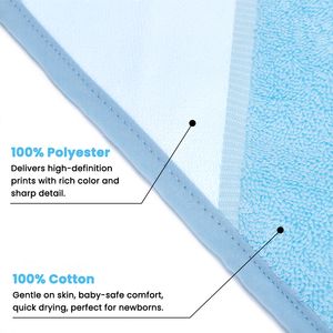 Wholesale Blanks Newborn Girl Boy Soft Bath Wrap <strong>Personalised</strong> Substrates Sublimation Hooded <strong>Baby</strong> <strong>Towels</strong> - Product Image 4
