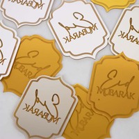 10er-Pack Spiegel-Eid-Mubarak-Acryl-Cupcake-Topper Kuchendekoration für EID-Themenparty Kuchenaufsätze