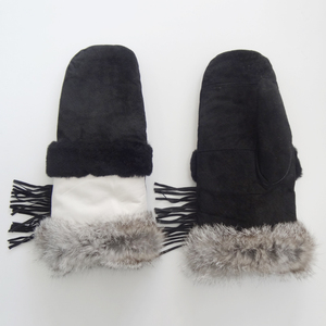 En gros personnalisé <span class=keywords><strong>pas</strong></span> <span class=keywords><strong>cher</strong></span> <span class=keywords><strong>mitaine</strong></span> hiver gants en cuir en peau de mouton femme - Product Image 1