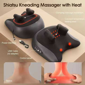 Factory Price Electric Neck <b>Massager</b> with Heat Shiatsu Kneading Massage <b>Pillow</b> for Relaxation Private Label Customized Logo - Product Image 4
