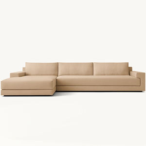 Ensemble de meubles de salon design minimaliste haut de gamme, canapé sectionnel moderne de luxe, chaise longue, meubles en bois faits à la main - Product Image 1