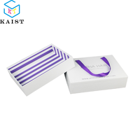 Boîte à tiroirs blanche personnalisable avec poignée pour robes de mariée |   Emballage de robe de soirée Bobtail avec impression de logo, cadeau