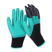 Gants de jardinage en latex imperméables pour creuser et planter, gants de jardin avec griffes en plastique ABS, gants de jardin en caoutchouc