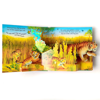 Karton kitap hayvan kelime 3d çocuk erkek ve kız oyunları geri dönüştürülebilir için masal kitapları açılır kağıt baskı