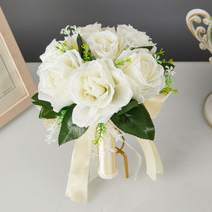 Cadeaux de Mariage pour Invités Anniversaire Saint-Valentin Décoration de Mariage <span class=keywords><strong>Bouquet</strong></span> de Fleurs à la Main pour la Mariée - Product Image 5