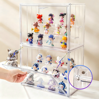 Moderne Vitrine Transparent Assem ble Storage Stack able Showcase Figuren Sammlung Acryl würfel für Toy Dolls Display