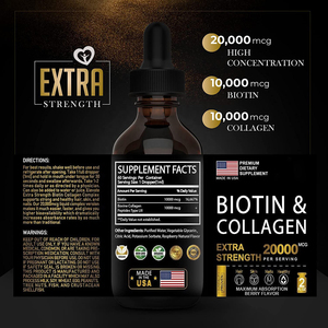 Biotina líquida y colágeno Natural, <span class=keywords><strong>suplemento</strong></span> <span class=keywords><strong>para</strong></span> una <span class=keywords><strong>mejor</strong></span> absorción, soporte <span class=keywords><strong>para</strong></span> <span class=keywords><strong>la</strong></span> piel saludable y uñas fuertes - Product Image 3