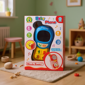 Mondo Bimbi Baby Phone 19x13cm With <b>Music</b> And <b>Lights</b> For Kids 12+ Months - Product Image 3