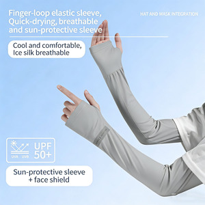 Manicotti Estivi Rinfrescanti in Seta Ghiacciata, Oversize e Comodi, Protezione UV per Donne, Ideali per Ciclismo, Moto e Guida - Product Image 2