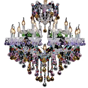 Luxury Colorful Crystal Balls Chandelier for Wedding Decoration
