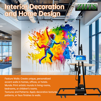 Impresora de inyección de tinta UV 2 en 1 WallPrint Genius WallCraft Studio con cabezales de impresión XP600 DX7 para impresión de suelo de pared Material flexible