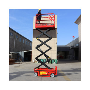 CE Approved 4m-16m Electric Scissor Lift Platform Hydraulic Mobile Lift for Building Maintenance Load Capacity 230-650kg - Product Image 1