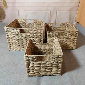 JY <strong>Basket</strong> Manufacturer Handcrafted Custom Made Water Hyacinth <strong>Wicker</strong> Seagrass <strong>Storage</strong> <strong>Basket</strong> - Product Image 5