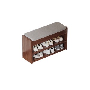 <span class=keywords><strong>Banc</strong></span> à <span class=keywords><strong>chaussures</strong></span> moderne minimaliste en bois massif avec siège intégré, design extra-étroit, <span class=keywords><strong>rangement</strong></span> multifonctionnel - Product Image 5