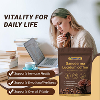 VitaSpring OEM Extrait de café aux champignons en poudre instantanée, complément alimentaire pour la santé immunitaire, poudre de café aux champignons Ganoderma Lucidum