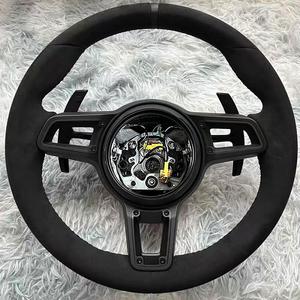พวงมาลัยแบบกำหนดเองสำหรับ Porsche Macan Panamera Cayenne 911 718 ทำจากคาร์บอนไฟเบอร์และหนัง - Product Image 2