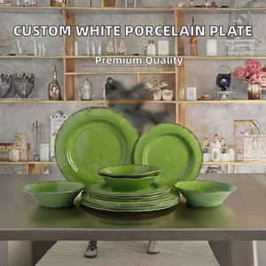 Assiettes rondes en porcelaine blanche de haute qualité de 12 pouces, personnalisées, classiques, écologiques, pour les fêtes et les restaurants - Product Image 2