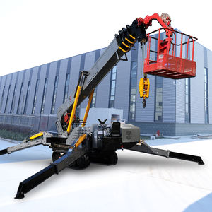 Yuanxing 12 톤 중국 거미 자체 추진 유압 텔레스코픽 암 EPA 엔진이 장착 된 전기 추적 스파이더 크레인 - Product Image 1