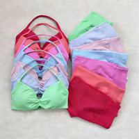 Conjunto de Yoga sin Costuras de Venta Caliente, Ligero, de Compresión, de Color Sólido, de Secado Rápido, con Sujetador Deportivo y Pantalones Cortos Elásticos para Fitness