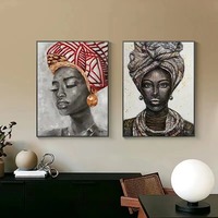 Affiches et impressions d'art graffiti de femme noire africaine, peintures abstraites sur toile de fille africaine, images murales, décoration murale
