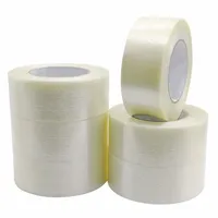 Ruban de cerclage en caoutchouc acrylique double face imperméable renforcé de fibres, 5,5 mil, 2 po x 60 yds, usage industriel intensif, vente en gros