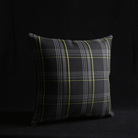 Coussin de siège de voiture en cuir PVC avec VW MK7 GTD GTE GTI jaune Tartan Tissu Oreiller de siège complet pour canapé Accessoires d'intérieur de voiture
