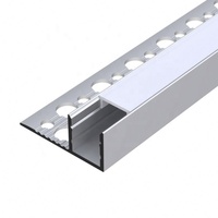 Kit d'échantillon de plâtre, d'angle de applique murale, en Aluminium noir, pour escalier, avec diffuseur encastré, à plâtre, Profil LED, 1 pièce