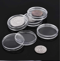 Boîte à capsules en acrylique pour pièces de monnaie dorées, support pour médailles de 34 mm, collection de pièces de monnaie