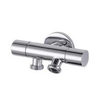 Nouveau modèle d'adaptateur de toilette en laiton, valve d'angle en cuivre avec support, valve d'angle de toilette fabriquée en chine