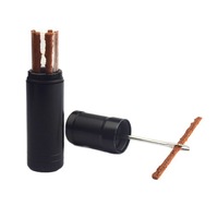 Kit de Reparación de Neumáticos de Bicicleta, Portátil, Metálico, para Reparación de Neumáticos sin Cámara, Juego de Reparación de Emergencia, Accesorios Multifuncionales para Ciclismo, Paquete Combinado