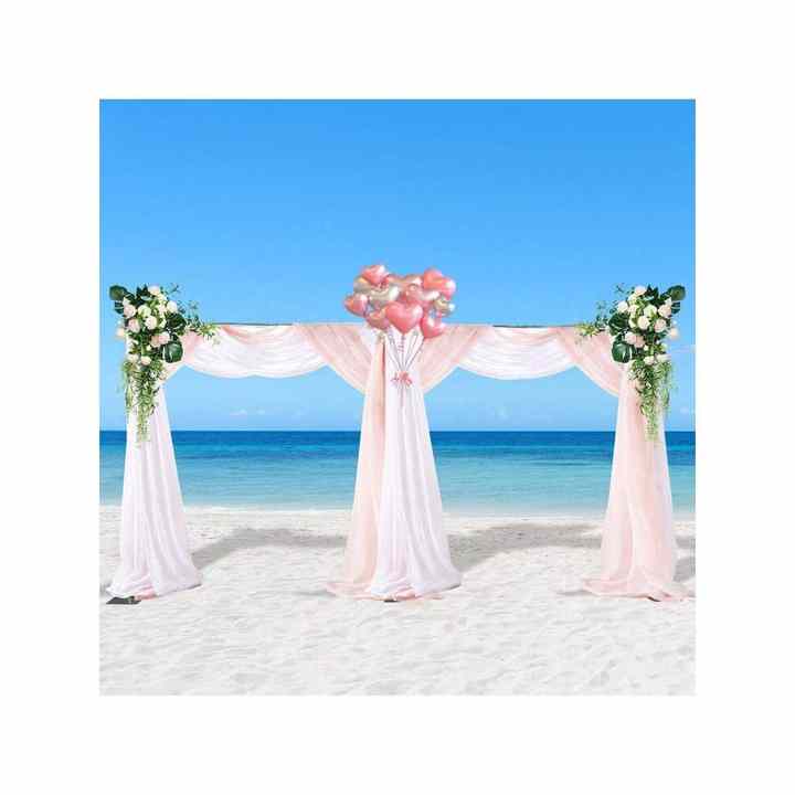 Adjustable Telescopic 6Mx3M Heavy-Duty Metal Base Economy Wedding Backdrop Stand Poles Drape for Parties Birthday Photography