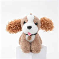 Porte-clés chien en peluche mignon avec collier, jouet en peluche, poupée chiot, porte-clés chien en peluche, peluches, porte-clés caniche