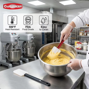 Spatule en silicone de qualité alimentaire sans BPA, résistante aux hautes températures, grattoir en caoutchouc pour gâteaux, pâtisseries, outil de cuisine professionnel Goodman - Product Image 2
