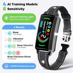 יעיל עמיד למים אי-טק גל הלם הלם התקן ניקוי קליפת עם אור מהבהב לכל הגזעים כלבים - Product Image 2