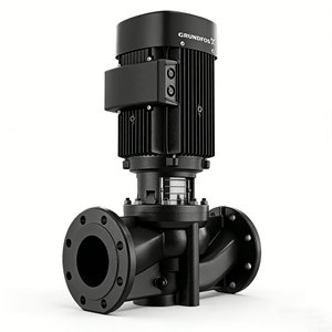 Grundfos TP Vertical Inline <b>Pump</b> 1 HP Three Phase <b>Electric</b> Centrifugal For Clear <b>Water</b> Flange Connection - Product Image 1