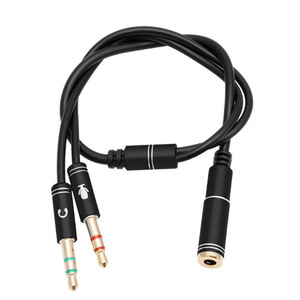 3.5mm 1 to 2 Portable Audio Splitter <strong>Cable</strong> Adapter Mic Adapter Single-hole Mic Audio Y Splitter <strong>Cable</strong> for Computer Headphone Mic - Product Image 2